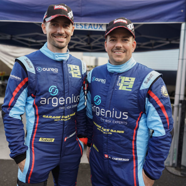Fabien Produit (copilote) et Fabien Cheseaux (Pilote)